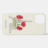 パリフランス名前をカスタムするの電話ケース Case-Mate iPhoneケース (裏面 (横))