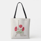 パリフランス名前をカスタムするバッグ トートバッグ (裏面)