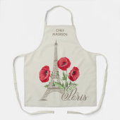 パリフランス名前をカスタムする エプロン (正面)