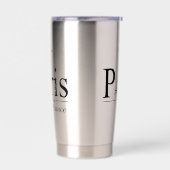 パリフランス名前をカスタムする 保温保冷タンブラー (左面)