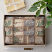 パリフランス旅行写真のコラージュ 薄葉紙 (ギフト)