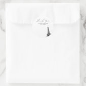 パリフランス結婚式の引き出物写真ありがとう ラウンドシール (バッグ)