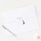 パリフランス結婚式の引き出物写真ありがとう ラウンドシール (封筒)