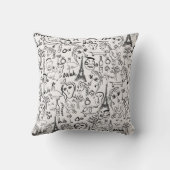 パリフランス通りシーンバイ©キャシー・トンプソン クッション (裏面)