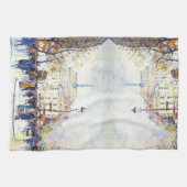 パリフランス都市通り場面芸術の台所タオル キッチンタオル (横)