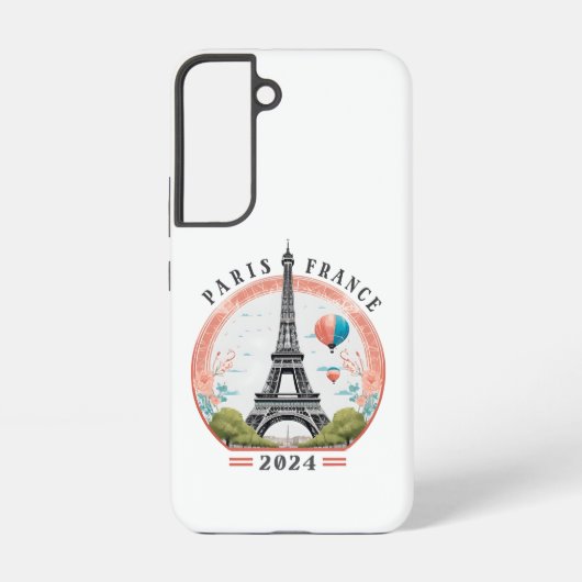 パリフランス2024サムスンケース、エッフェルタワー SAMSUNG GALAXYケース (裏面)