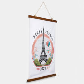 パリフランス2024年つるのタペストリーエッフェルタワー 吊り下げ型タペストリー (傾斜あり)