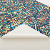 パリフランス|のカラフルな地図 シェルパブランケット (3/4)