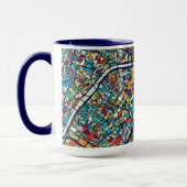 パリフランス|のカラフルな地図 マグカップ (左)