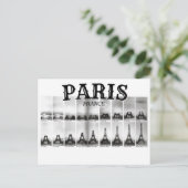 パリフランス – エッフェルタワーヴィンテージ建築 インビテーションポストカード (スタンド正面)