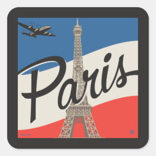 パリフランス エッフェルタワー スクエアシール