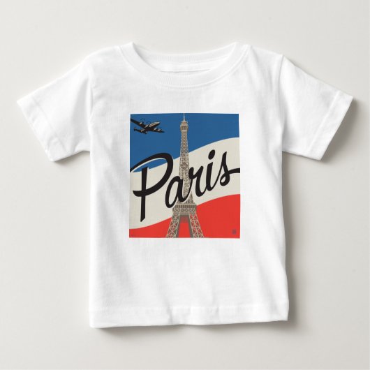 パリフランス |エッフェルタワー ベビーTシャツ (正面)