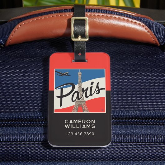パリフランス |エッフェルタワー ラゲッジタグ (正面インサイチュ2)