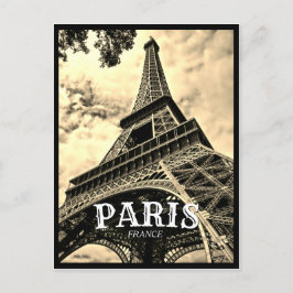 パリフランス-エッフェル塔のヴィンテージの郵便はがき インビテーションポストカード