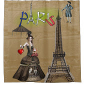 パリフランス、シャワーカーテン シャワーカーテン (正面)