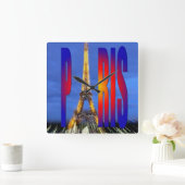 パリフランス スクエア壁時計 (ホーム)