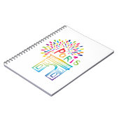 パリフランス|凱旋門|のネオンデザイン ノートブック (左側)