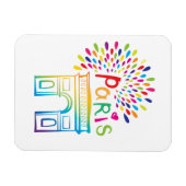 パリフランス |凱旋門 |ネオンデザイン マグネット (横)