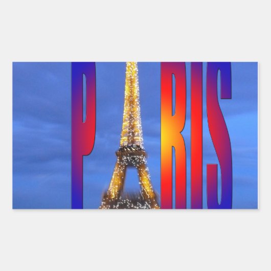 パリフランス 長方形シール (正面)