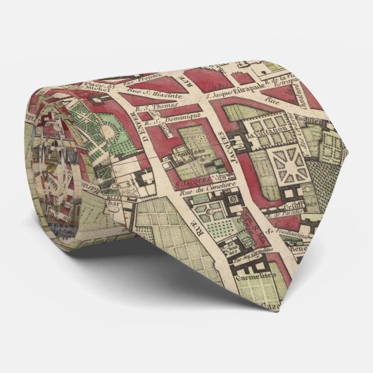 パリフランス(1784年)のヴィンテージの地図 ネクタイ (ロール)