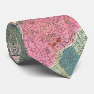 パリフランス(1889年)のヴィンテージの地図 ネクタイ