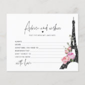 パリフローラピンクアドバイスとウィッシュブライダルカード (正面)