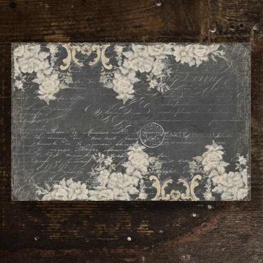 パリフローラヴィンテージエフェメラスクリプトデクページ 薄葉紙