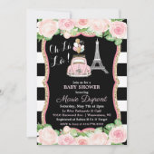 パリフローラ旅行テーマベビーシャワー招待状 招待状 (正面)