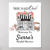 パリブライダルシャワーウェルカムフランスのテーマ ポスター (正面)