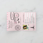 パリブライダルシャワーパスポート 招待状 (内部)