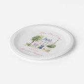 パリブライダルシャワーパリジャンカフェ ペーパープレート (アングル)