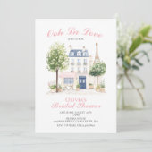 パリブライダルシャワーパリジャンカフェ 招待状 (スタンド正面)