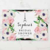 パリブライダルシャワーミニきらめくワインラベル スパークリングワインラベル (シングルラベル)