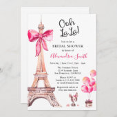 パリブライダルシャワー招待 招待状 (正面/裏面)