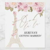 パリブライダルシャワー、フランスのテーマブライダルシャワー、 ワインラベル (シングルラベル)