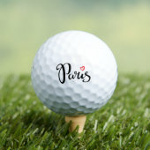 パリブラシレタリング付ハート ゴルフボール (インサイチュ 木)