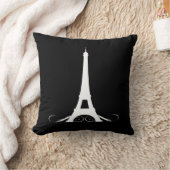 パリブラック&ホワイトエッフェルタワー クッション (ブランケット)