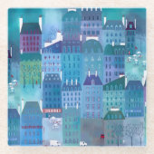 パリブルース ガラスコースター (正面)