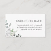 パリブルームコレクションの白い花の編集可能なブライダルシャワーの封入カード エンクロージャーカード (正面)