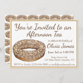 パリブレストフランスのペストリーアフタヌーンティーパーティー 招待状 (正面/裏面)