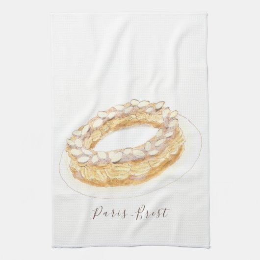 パリブレスト水彩画 キッチンタオル (縦)