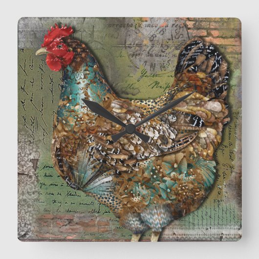 パリヘン時計 スクエア壁時計 (正面)