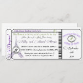 パリベビーシャワーボーディングパス招待状 招待状 (正面/裏面)