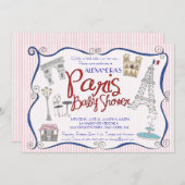 パリベビーシャワー招待状 招待状 (正面/裏面)