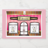 パリベーカリーフランスのパティスリー食品ラベル フードラベル (シングルラベル)