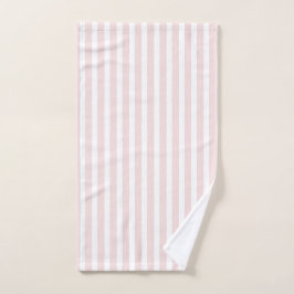 パリベーカリー |ピンクと白ストライプの ハンドタオル