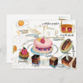 パリペストリースケッチ水彩画 ポストカード (正面/裏面)