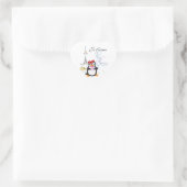 パリペンギンのステッカー ハートシール (バッグ)