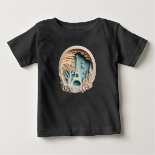パリペーパーカットスタイル ベビーTシャツ