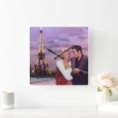 パリホリデイ スクエア壁時計 (ホーム)